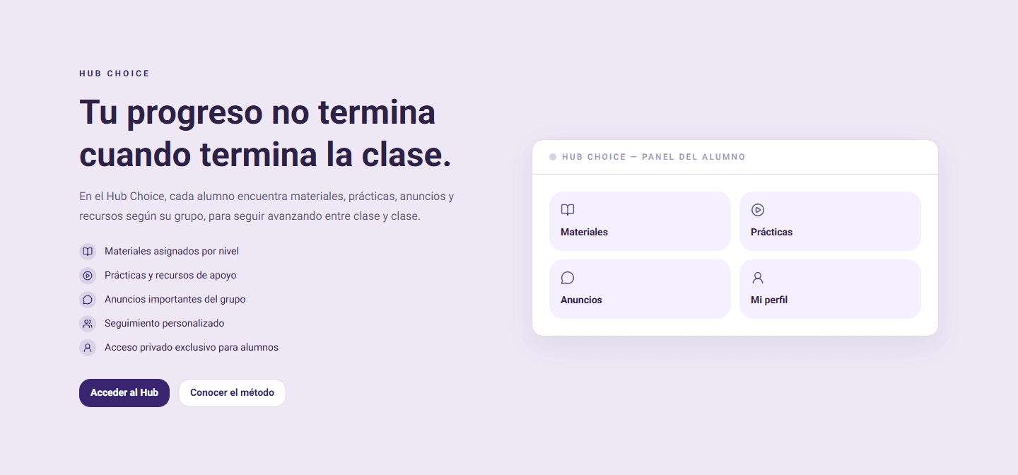 Plataforma interna Choice Hub desarrollada por Nova Labs